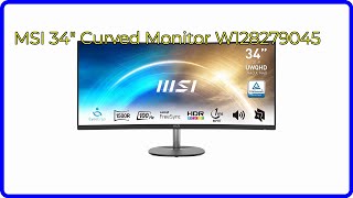 REVIEW 2024 MSI 34quot Curved Monitor W128279045 ESSENTIAL details [upl. by Ynafets]