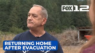 Neighbors return home after evacuation levels drop for Lee Falls Fire near Gaston [upl. by Ashti]