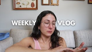 weekly vlog change is hard whats in my work bag amp book recap [upl. by Montana]