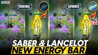 NEW LANCELOT HAS UNLIMITED DASHES  SABER amp LANCELOT NEW ENERGY BAR UPDATE [upl. by Aicirtan814]