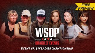 WSOP 2024  Ladies Championship Final table with Jamie Kerstetter PREVIEW [upl. by Aivin646]