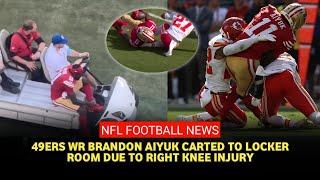 49ers Brandon Aiyuk suffers nasty leg injury on low hit vs Chiefs [upl. by Eenet]