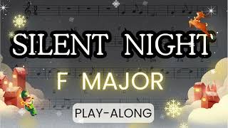 SILENT NIGHT  F Major  SCORE  BACKING TRACK [upl. by Corenda451]