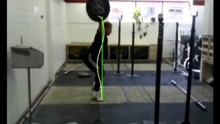 Dartfish Analysis on 80kg power snatch [upl. by Leanard]