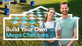 Build Your Own Mega Checkers  DIY Backyard Games [upl. by Eninahs]