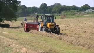 Baling hay with Renault 10354 and Welger AP630 [upl. by Bethezel]