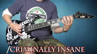 Slayer  Criminally Insane  Guitar Cover With Solo [upl. by Callean]