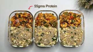 Easy High Protein Meal Prep in 30mins  55gms Protein [upl. by Euqinitram975]