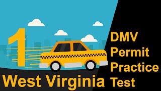 West Virginia DMV Permit Practice Test 1  2018 [upl. by Kina]