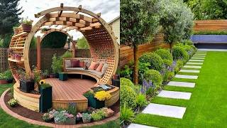 Beautiful examples of garden and backyard landscaping Terraces gazebos patios fireplaces [upl. by Brigit]