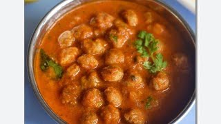 meal maker curry in Telugu మిల్ మేకర్ టమాటా కర్రీ రిసిపిమటన్ కర్రీలా ఉంటుంది [upl. by Assirrac]