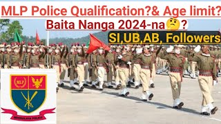 MLP police qualification amp age limit🤔 Meghalaya police new recruitment 2024 [upl. by Anyak464]