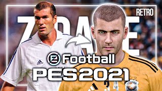 Face tutorial  stats ZIDANE Retro  PES 2021 [upl. by Laup]