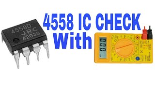 How to check 4558 IC With maltimeter  AV Electronical [upl. by Aekerly]