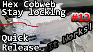 Hex Cobweb Antenna Stay Locking Quick Release  It Works 13  G7UIV [upl. by Elbas]