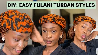 HOW TO TIE DIFFERENT EASY HAUSAFULANI HEAD WRAP [upl. by Lauer680]