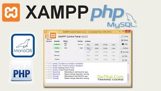 ติดตั้ง XAMPP และการ Config เพื่อใช้ภาษา PHP และ Dreamweaver Database XAMPP Setup [upl. by Amorette368]