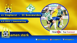 vv Staphorst SC Genemuiden  682024  Finanxe Toptoernooi  Samenvatting [upl. by Nue]