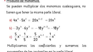 Producto y división de monomios [upl. by Blader]