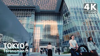 【4K】Toranomon TORANOMON HILLS Station Tower was opened（Binaural Tokyo Sounds  DJI Pocket 2） [upl. by Yblek]