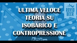 ULTIMA VELOCE TEORIA SU ISOBARICO E CONTROPRESSIONE [upl. by Vaughn]