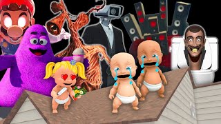 Two Babies Escape 1000 EVIL HORROR MONSTERS… [upl. by Brindell597]