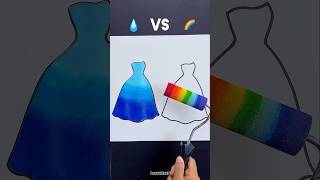 Princess Dress Painting ✨👸🏻 💧 VS 🌈 shorts art satisfying [upl. by Seek]