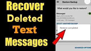 How to Recover deleted text messages  restore deleted messages [upl. by Atlante]