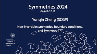 Symmetries 2024 Yunqin Zheng [upl. by Aihsat26]