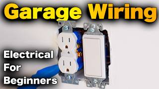 How To Wire A Garage  Receptacles Switches Lights and Fan Installation [upl. by Rammus]