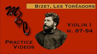 Bizet Les Toréadors for Violin 1 measures 8794 [upl. by Mariquilla]