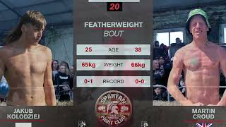 Jakub Kolodziej Vs Martin Croud Spartan Warz 20 bareknuckle fight pitfighting bkb spartan [upl. by Gonnella]