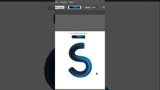 Letter S drawn with Custom 3d brush blue shades brushlettering adobeillustrator graphicdesign [upl. by Walters]