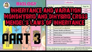 Monohybrid and dihybrid cross  Inheritance and variation part 3 Maharashtra state board new syllabi [upl. by Mikael]