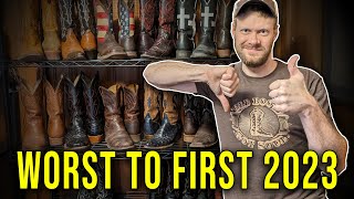 Ranking the Cowboy Boots I Tried in 2023 Worst to First [upl. by Hull]