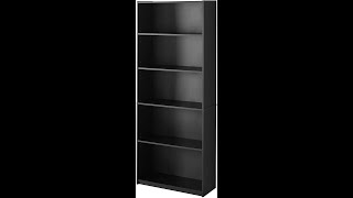 Mainstay 71quot 5Shelf Standard Bookcase Black Review [upl. by Eiramassenav]