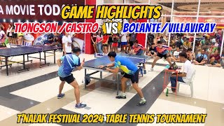 DOUBLES MATCH  Villaviray x Bolante vs Tiongson x Castro 🏓💪🔥 [upl. by Eniaral]