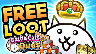 FREE BATTLE CAT LOOT in BATTLE CATS QUEST [upl. by Eicart568]