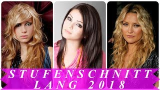 Coole stufenschnitt lange haare 2018 [upl. by Lenahtan]