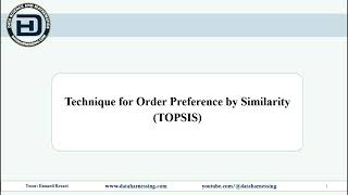 TOPSIS in Excel with Example [upl. by Berkley610]