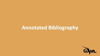 What is an Annotated Bibliography [upl. by Kizzie781]