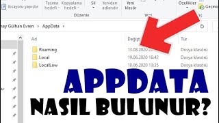 APPDATA KLASÖRÜ NASIL BULUNUR  Nasıl Yapılır [upl. by Cindi]