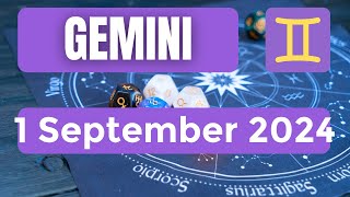 Gemini horoscope  Gemini Horoscope for Today 1 September 2024 [upl. by Yeldnarb]