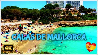 4K Walking Tour Calas De Mallorca Spain 🌴🌞 Las Mejores Playas en España [upl. by Haleigh]