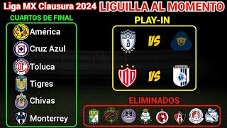 DEFINIDA la LIGUILLA en la LIGA MX  ESTOS EQUIPOS JUGARÁN el PLAYIN del CLAUSURA 2024 [upl. by Younglove920]