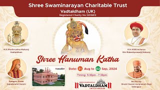 Shree Hanuman Katha  Hariprakash Swami  London  Shree Sanatan Hindu Mandir salangpurhanumanji [upl. by Jorgensen]