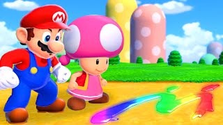 Bowsers Fury Mario vs Toadette  Full Game Walkthrough 2Player Splitscreen Race [upl. by Yelrehs479]