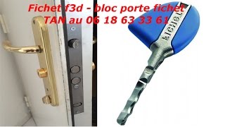 Tutoriel comment changer un cylindre fichet f3d  bloc porte fichet [upl. by Maidie5]