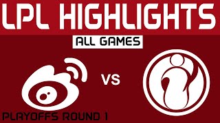 WBG vs IG Highlights ALL GAMES R1 LPL Spring Playoffs 2024 Weibo Gaming vs Invictus Gaming by Onivia [upl. by Nhor998]