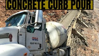 Concrete Curb Pour  Ready Mix Concrete 21524 [upl. by Anyrak]